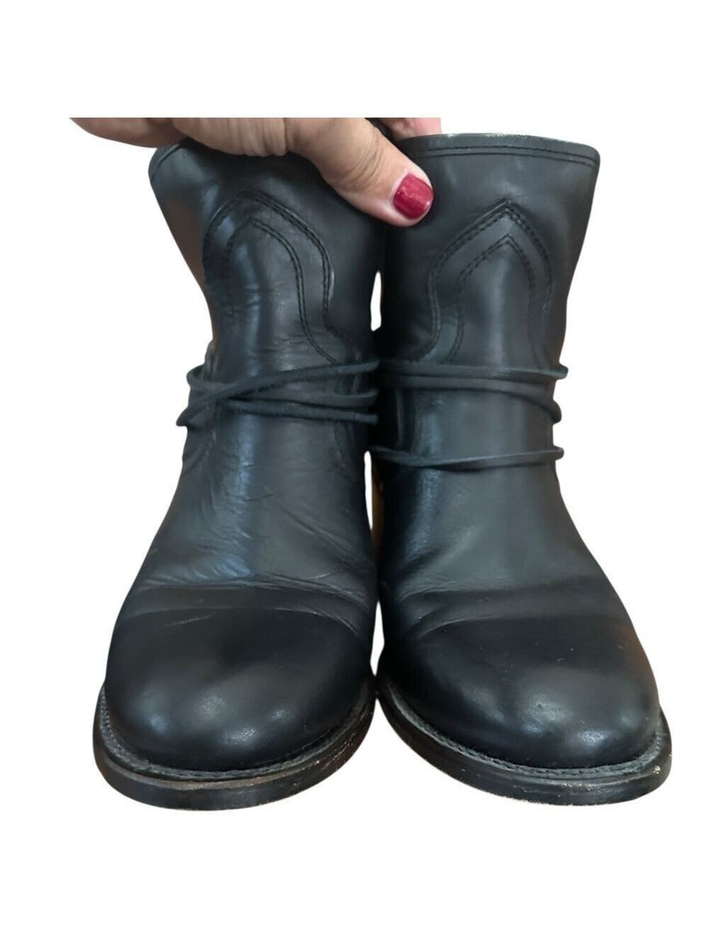Freebird Black Casey Booties Distressed Leather Size 9 Fits like an 8.5 EUC - Picture 8 of 12